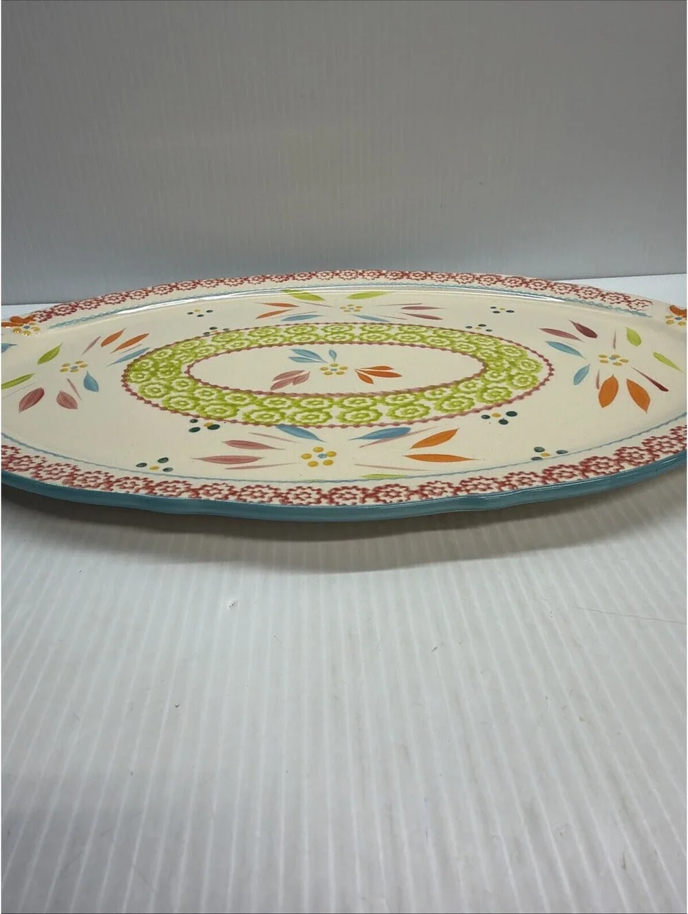 Temptations Tara Old World Springfetti Oval Serving Platter 18